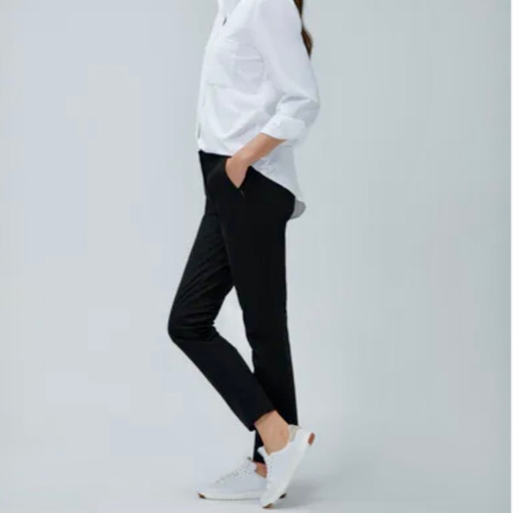 Ministry Of Supply Black Straight Leg Zip Dress Pant Size 8 32x29